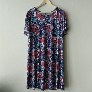 Cold shoulder t-shirt dress